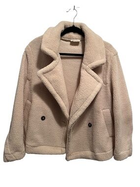 Women’s New In Sherpa Teddy Jacket Size Small